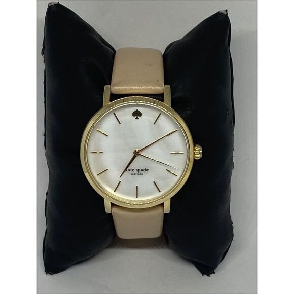 Kate Spade New York Metro 0073 Women Beige Leather Analog Dial Wrist Watch MP627 main image 5